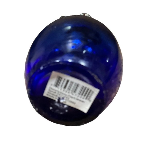 Vtg Water Atomizer Mister Cobalt Blue Glass Silver Metal 7" - Picture 5 of 5